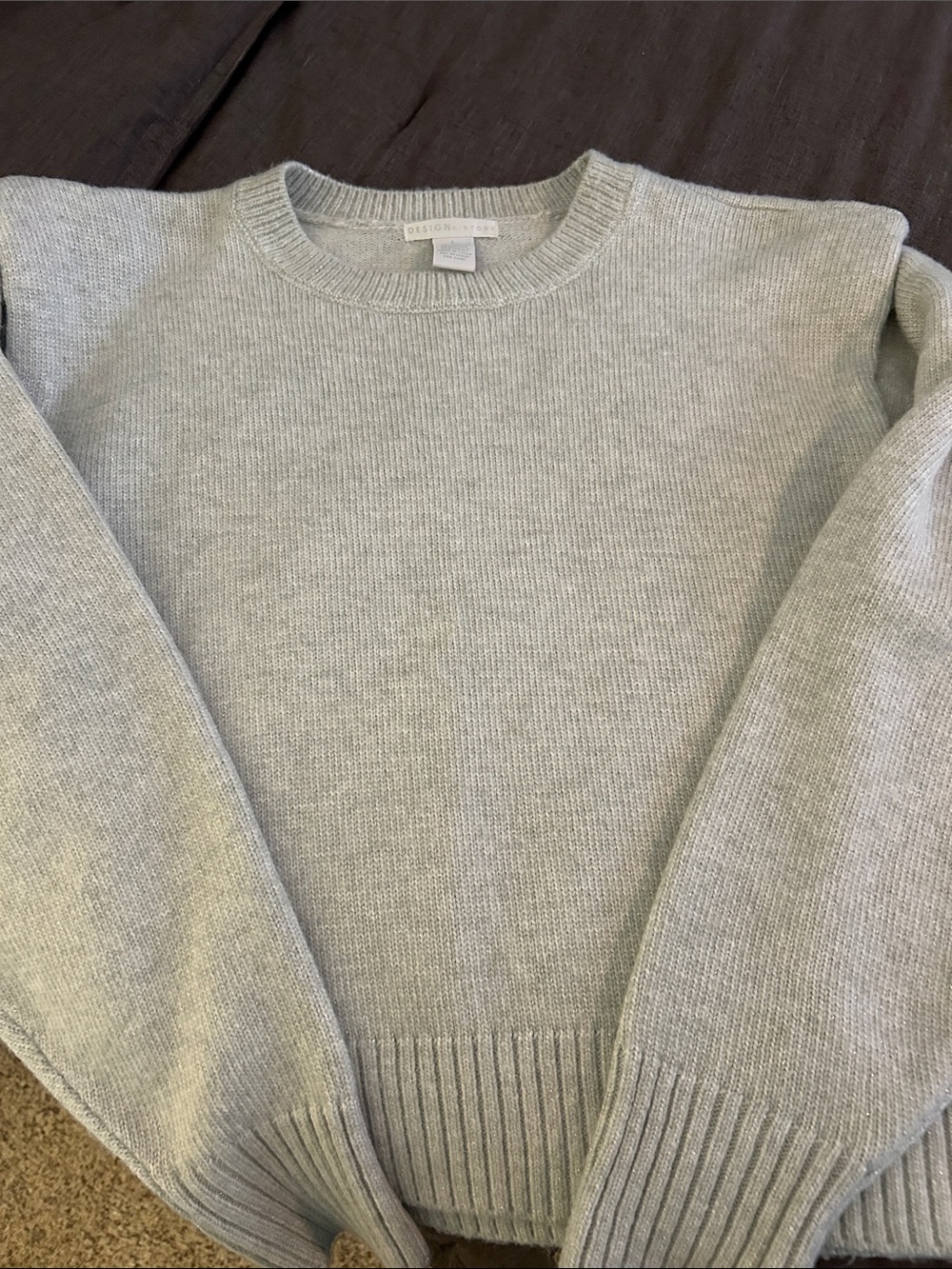 Design History Light Heather Gray Crewneck Sweater